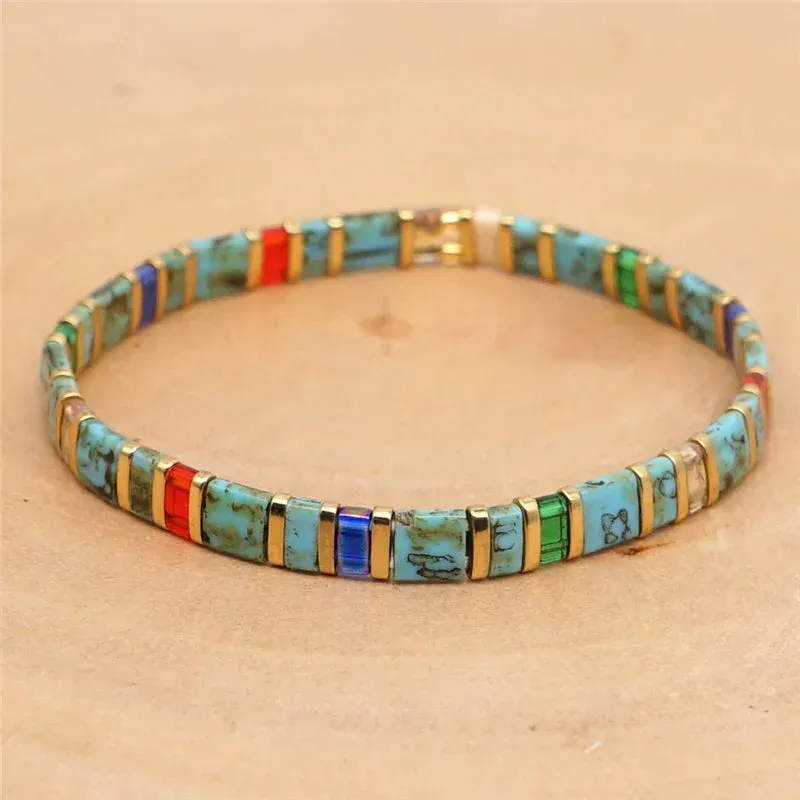 Japon style bracelet Miyuki Tila artisanal
