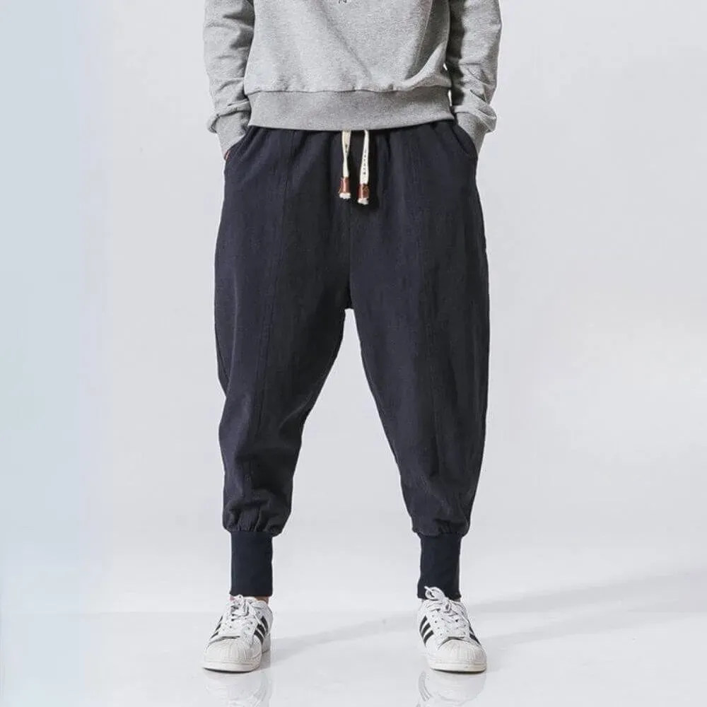 Japon style Riku pantalon harem coton ample
