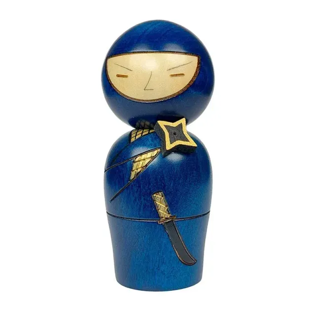 Japon style Kokeshi Ninja poupée bois artisanale