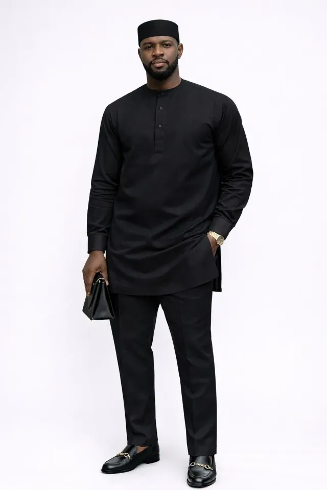 KAVAZI ensemble homme haut pantalon bonnet kufi