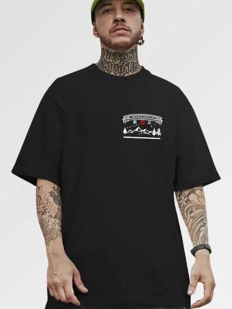 Japon style Takaishi t-shirt coton écriture japonaise