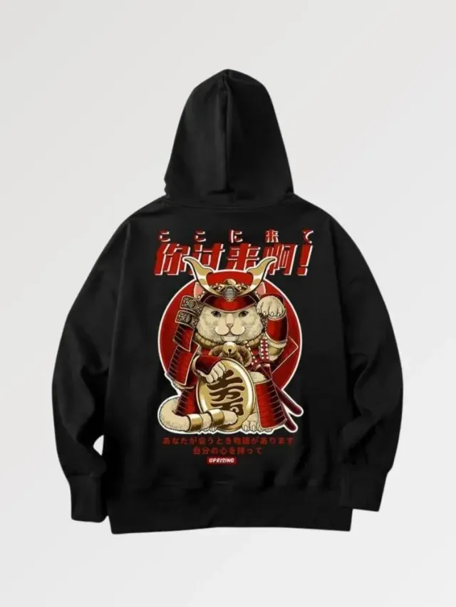 Japon style Sweat Motif Japonais ‘nekomurai’