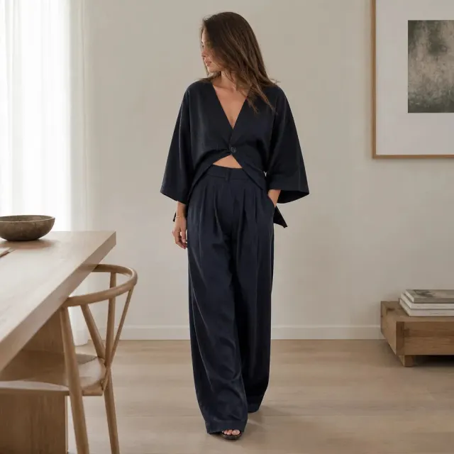 Esprit du Japon Ensemble kimono femme ample polyester