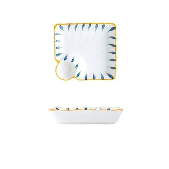 Japon style Plate With Sauce Bowl Hotaka service assiette bol sauce