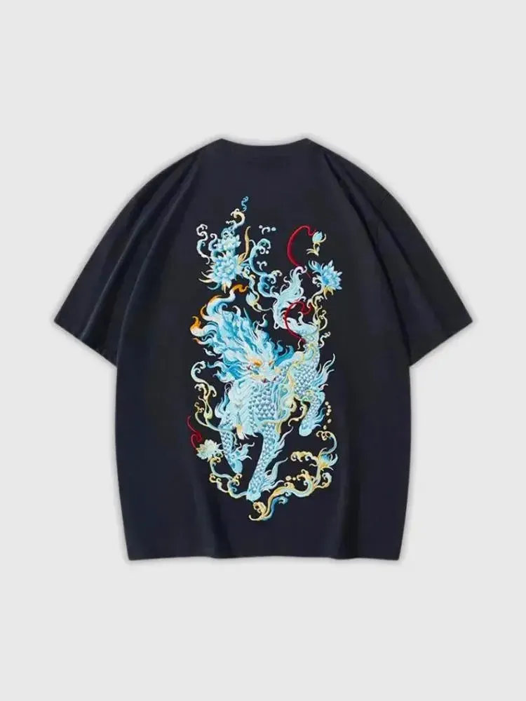 Japon style T-shirt broderie Matsuba coton