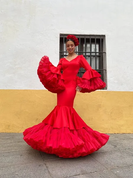 Viva La Feria Peonía robe flamenca à volants