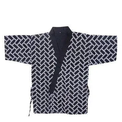 Japon style Shitennoji veste de chef coton coupe ample