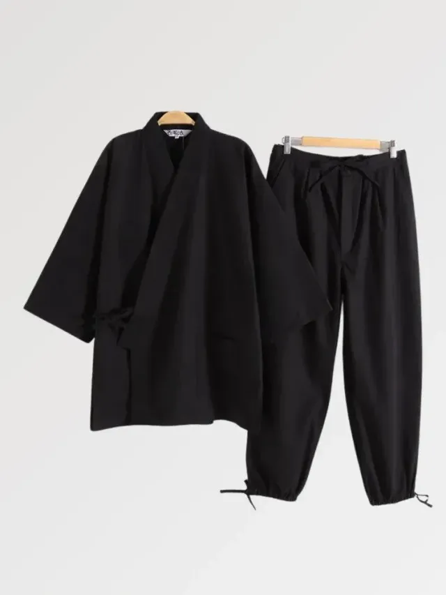 Japon style Jinbei Paris ‘hayoma’ homme coton brodé