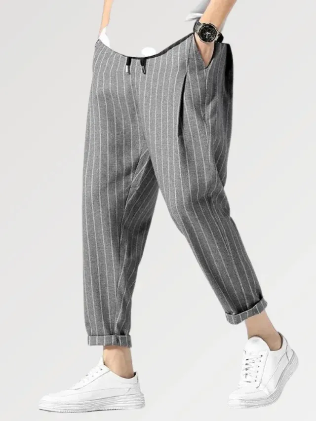 Japon style Stainah pantalon rayé homme