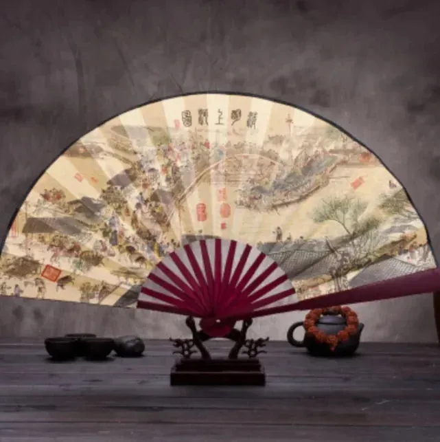 Esprit du Japon éventail pliant scène peinte bambou