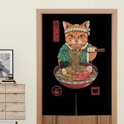 Japon style Chat rideau de porte japonais motif chat