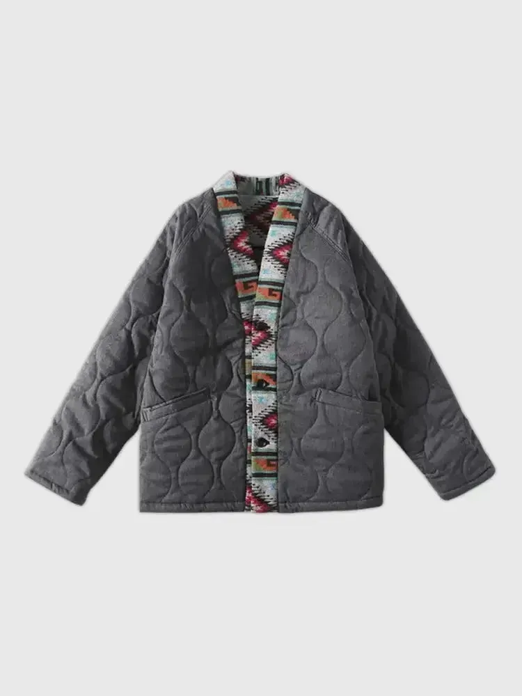 Japon style Hanten réversible veste motif américain