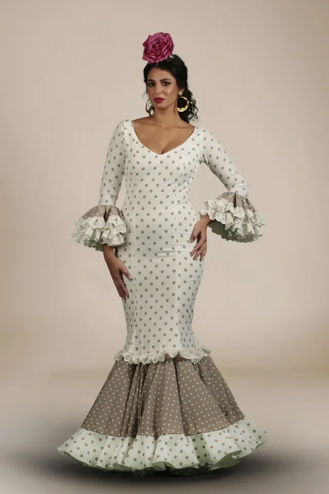 VIVA LA FERIA-MODA FLAMENCA Rociana robe gitane pois