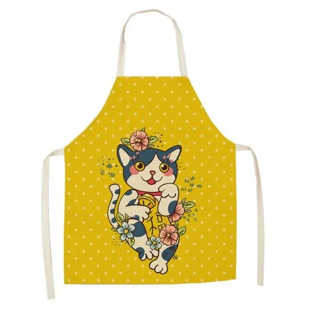 Japon style Lucky Cat Apron Kitchen tablier de cuisine, motif porte-bonheur