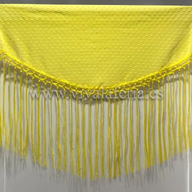 Viva La Feria mantoncillo plumeti à franges 132 cm