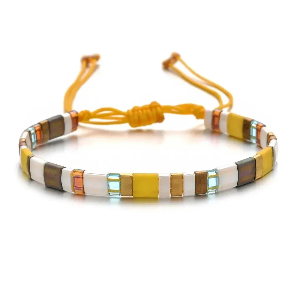 Japon style Miyuki Plates bracelet perles artisanal