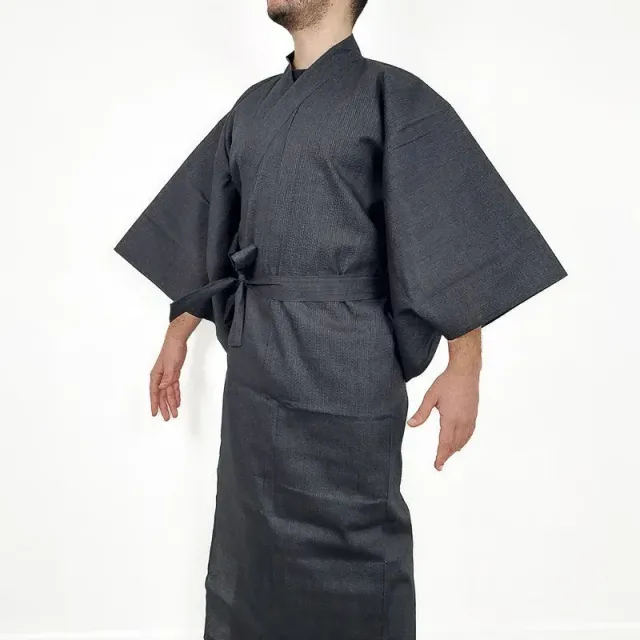 Japon style yukata homme japonais noir coton