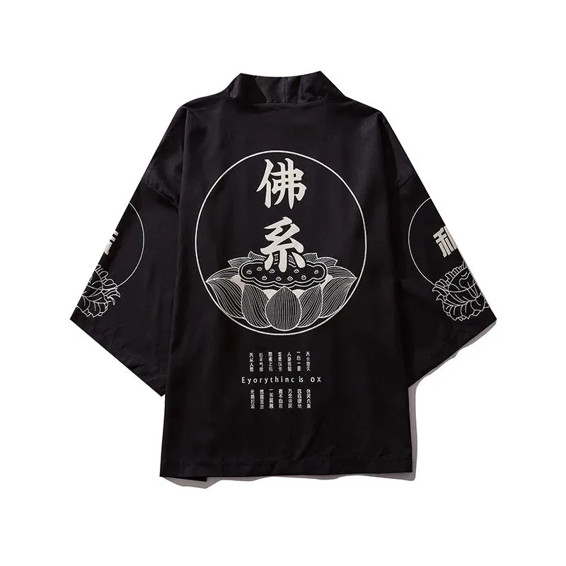 Esprit du Japon cardigan haori kimono noir