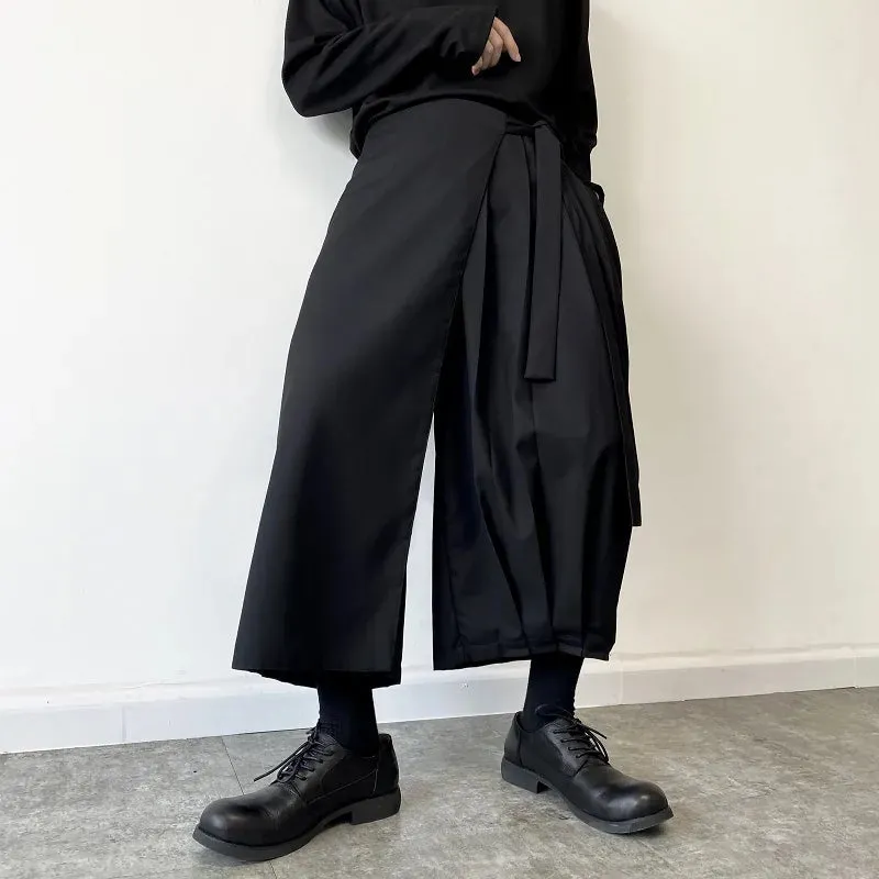 Esprit du Japon pantalon large asymétrique drapé