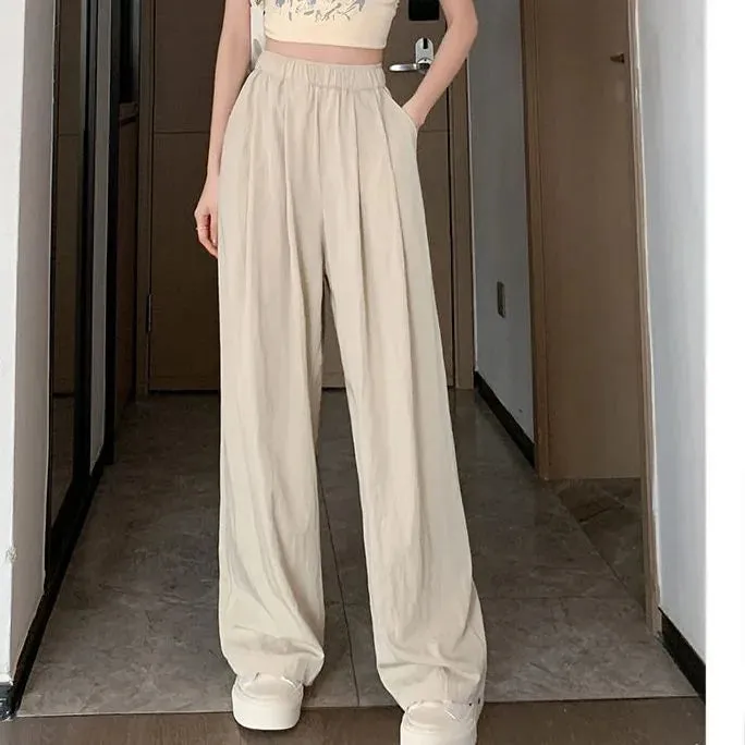 Esprit du Japon pantalon japonais fluide taille haute élastique