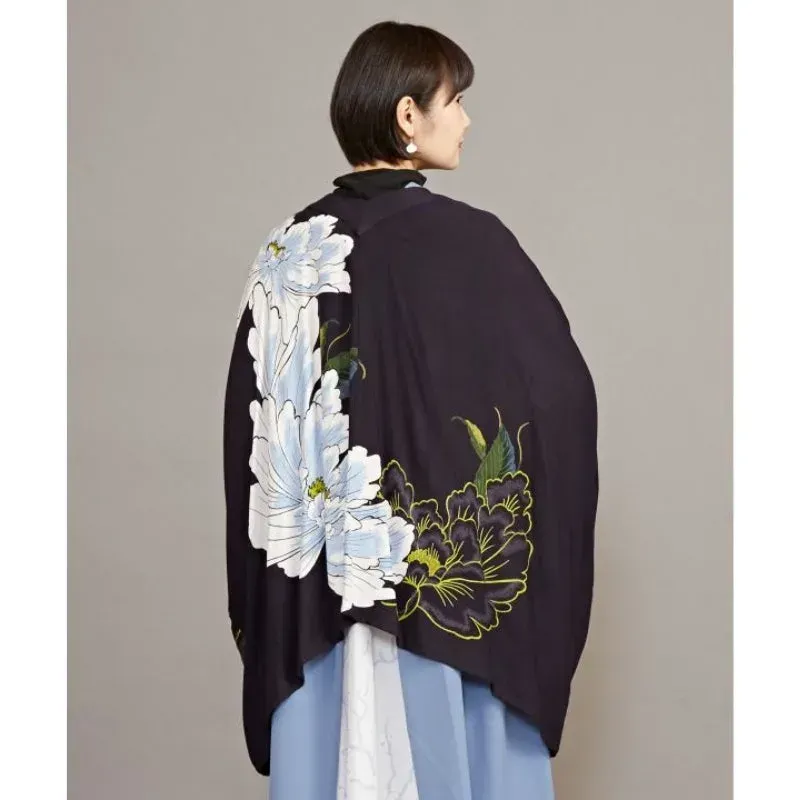 Japon style Veste Style Kimono Femme veste pivoine fluide