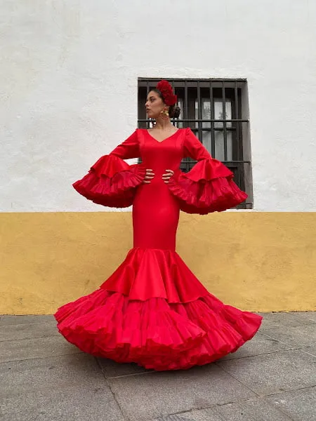 Viva La Feria Peonía robe flamenca à volants