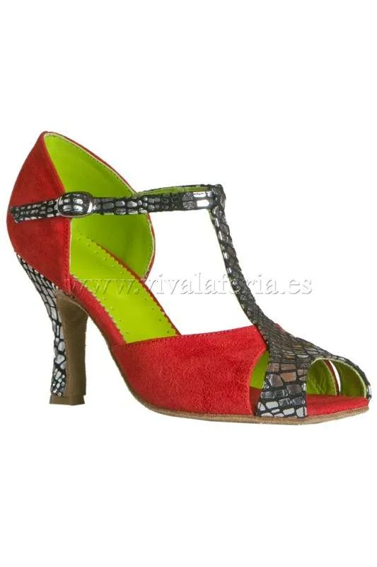 VIVA LA FERIA chaussures de danse de salon cuir daim noir