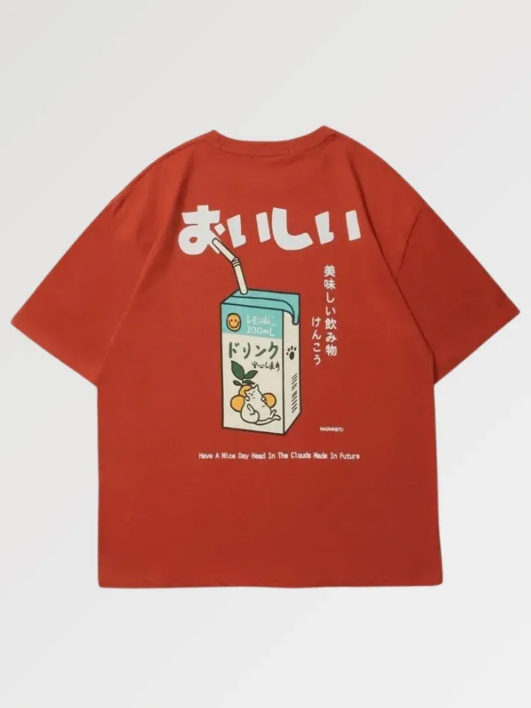 Japon style kokijuice t-shirt boisson japonaise