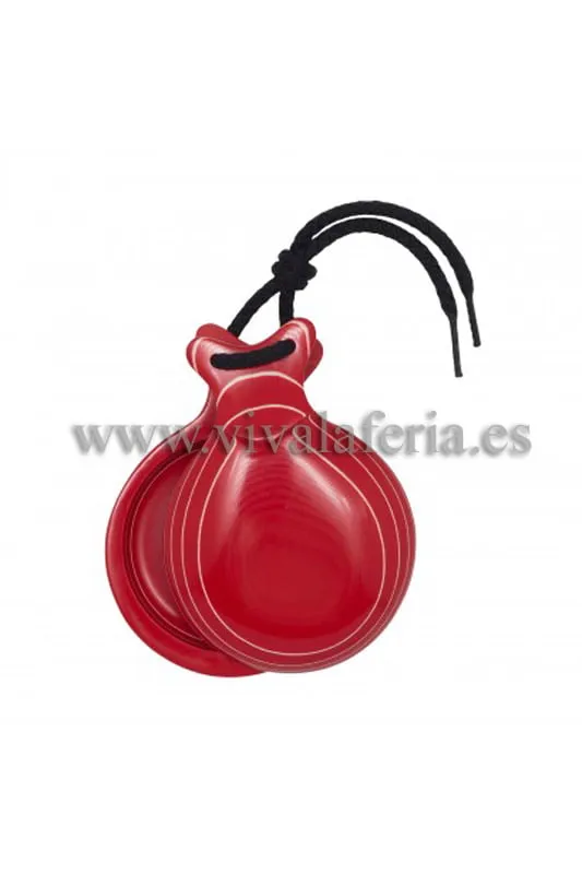 Castagnettes verre pro rouges veinées blanc