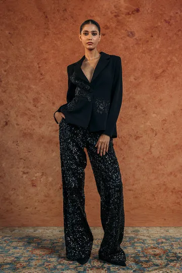 Rahul Mishra Anar Bel veste en soie brodée noire