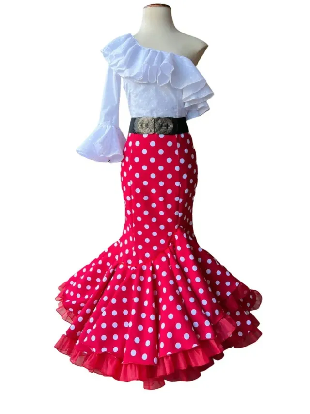 Viva La Feria Alegría jupe flamenca à pois évasée