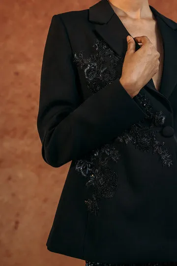 Rahul Mishra Anar Bel veste en soie brodée noire