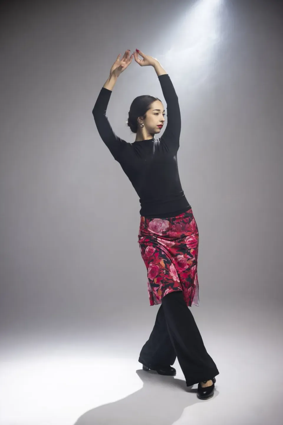 Viva la Feria Niebla jupe-pantalon imprimée élastique