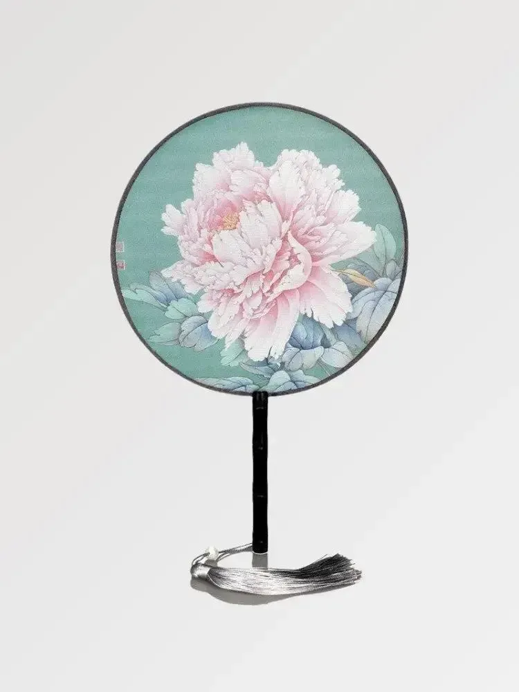 Japon style Yatomi éventail rond vintage bambou