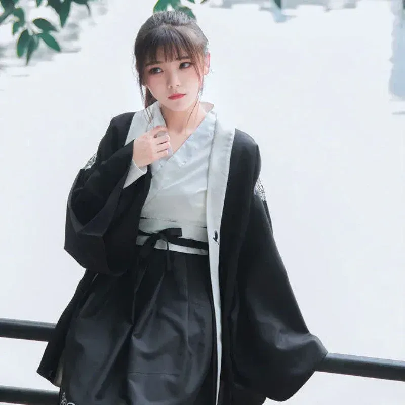 Japon style Eri veste kimono femme grues grande taille
