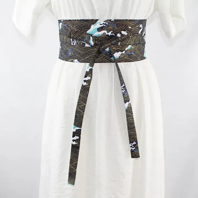 Japon style ceinture kimono homme bleue