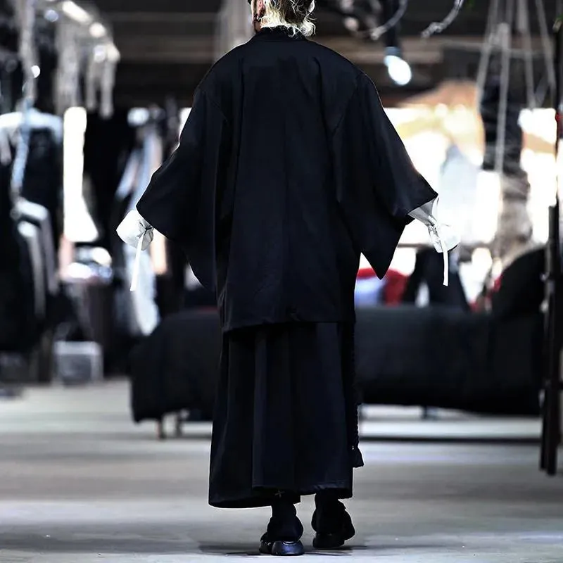 Esprit du Japon veste kimono homme noire col croisé