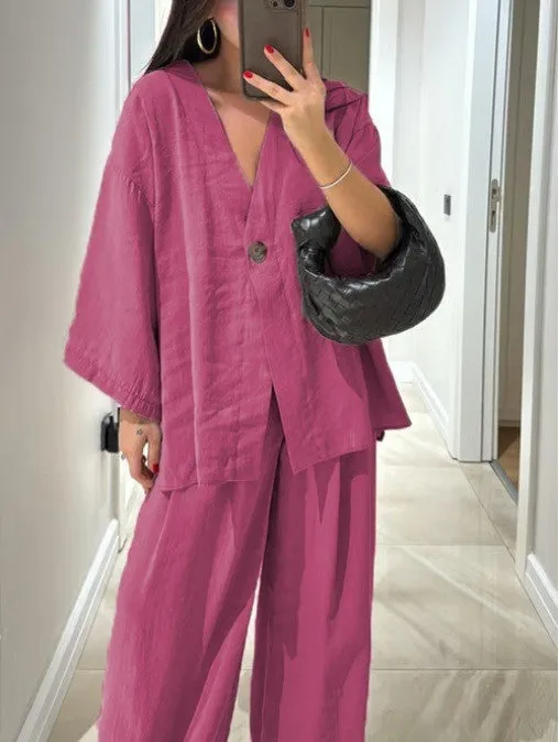 Esprit du Japon Ensemble kimono femme ample polyester