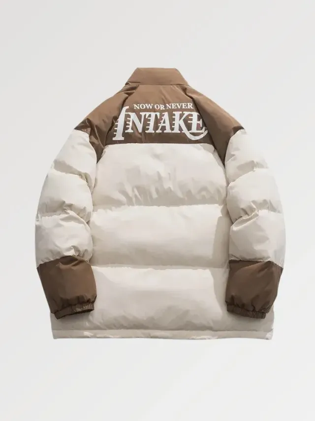 Japon style Maoye doudoune urbaine bicolore brodée