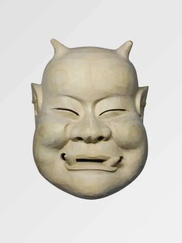 Japon style shiata masque japonais bois sculpté