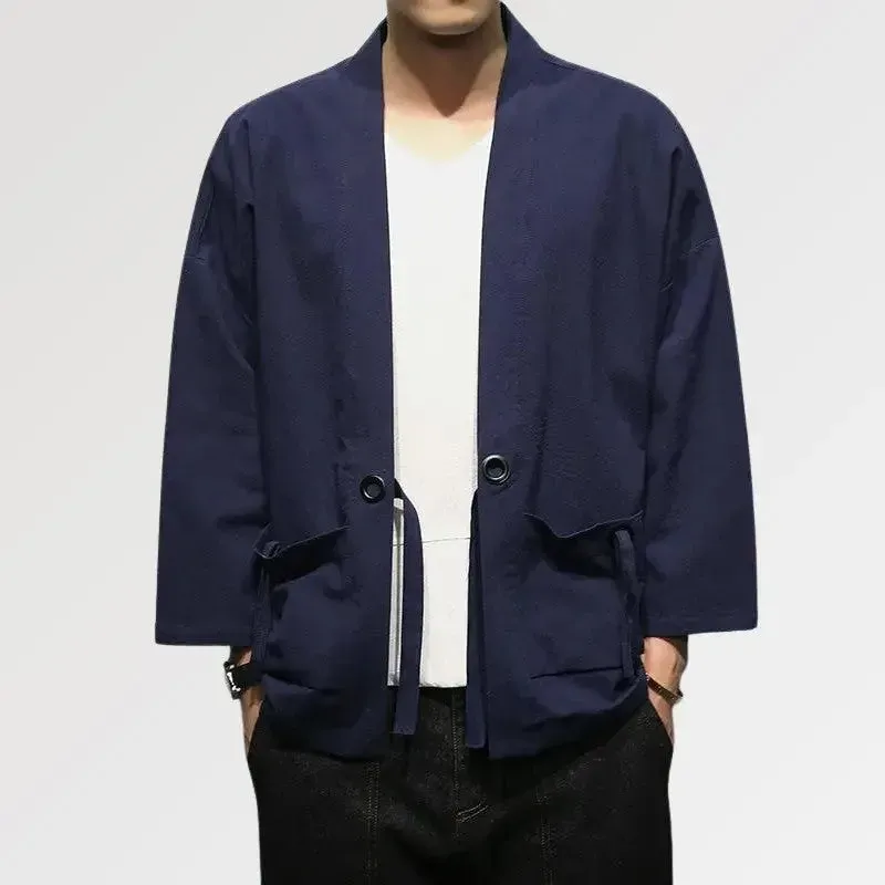 Japon style Yuudai kimono bleu homme été