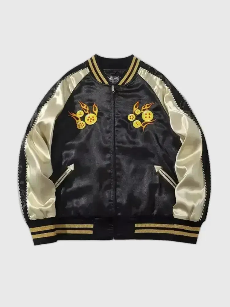 Japon style Sukajan Dragon Ball Goku ‘onroad’ veste brodée