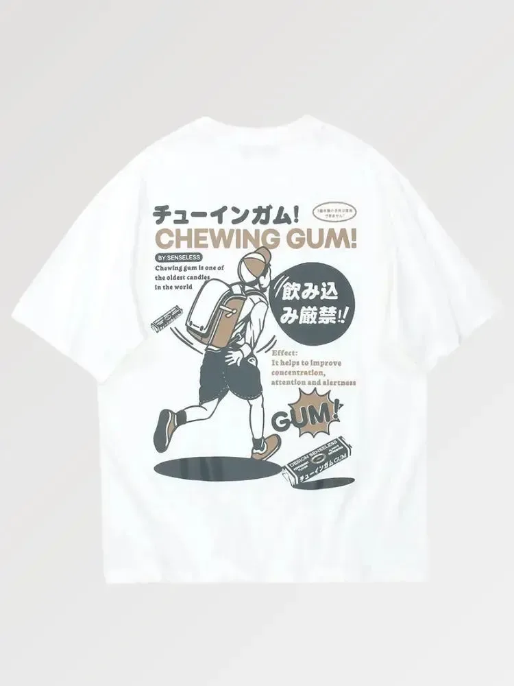 Japon style gumboy t-shirt coton col rond