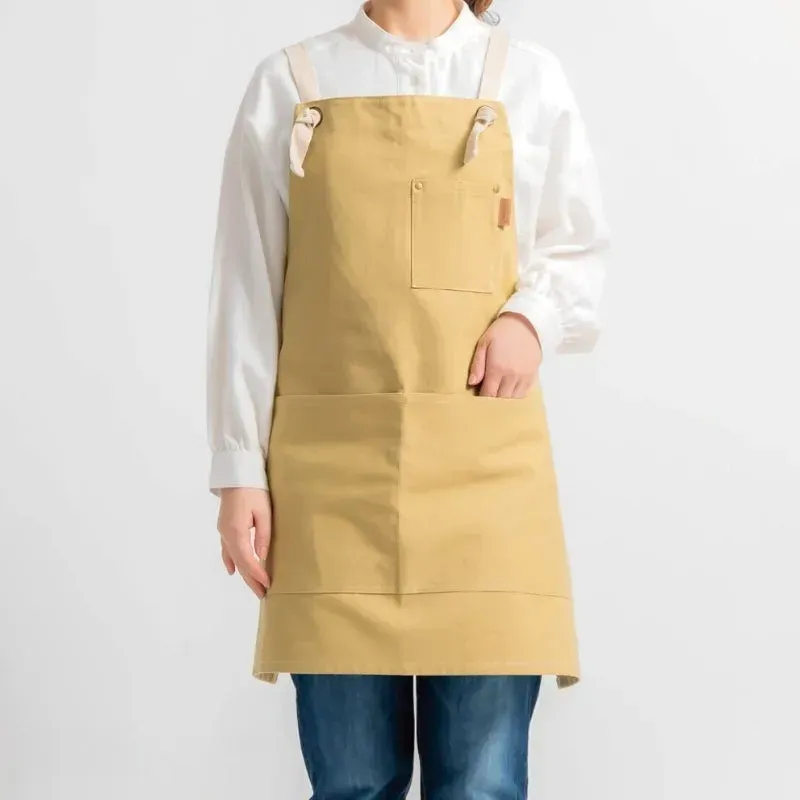 Japon style Tablier de cuisine japonais toile coton 3 poches