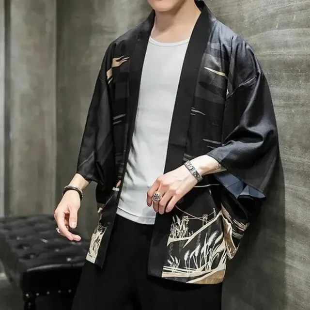 Japon style veste kimono ‘hikaru’ motif torii