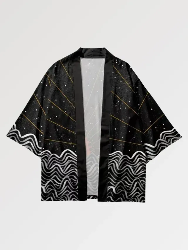 Japon style Tsuki No Taiyo haori traditionnel japonais
