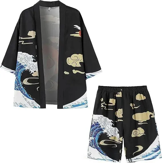 Esprit du Japon ensemble kimono short imprimé