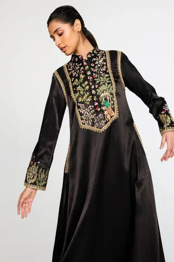 Rahul Mishra Chandni kurta brodé main noir
