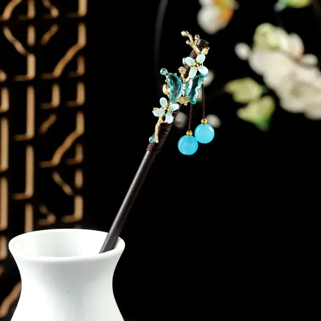 Japon style Kanzashi Éventail pic cheveux perles origami