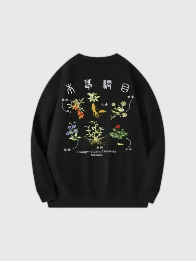Japon style Kadoma sweat brodé japonais oversize